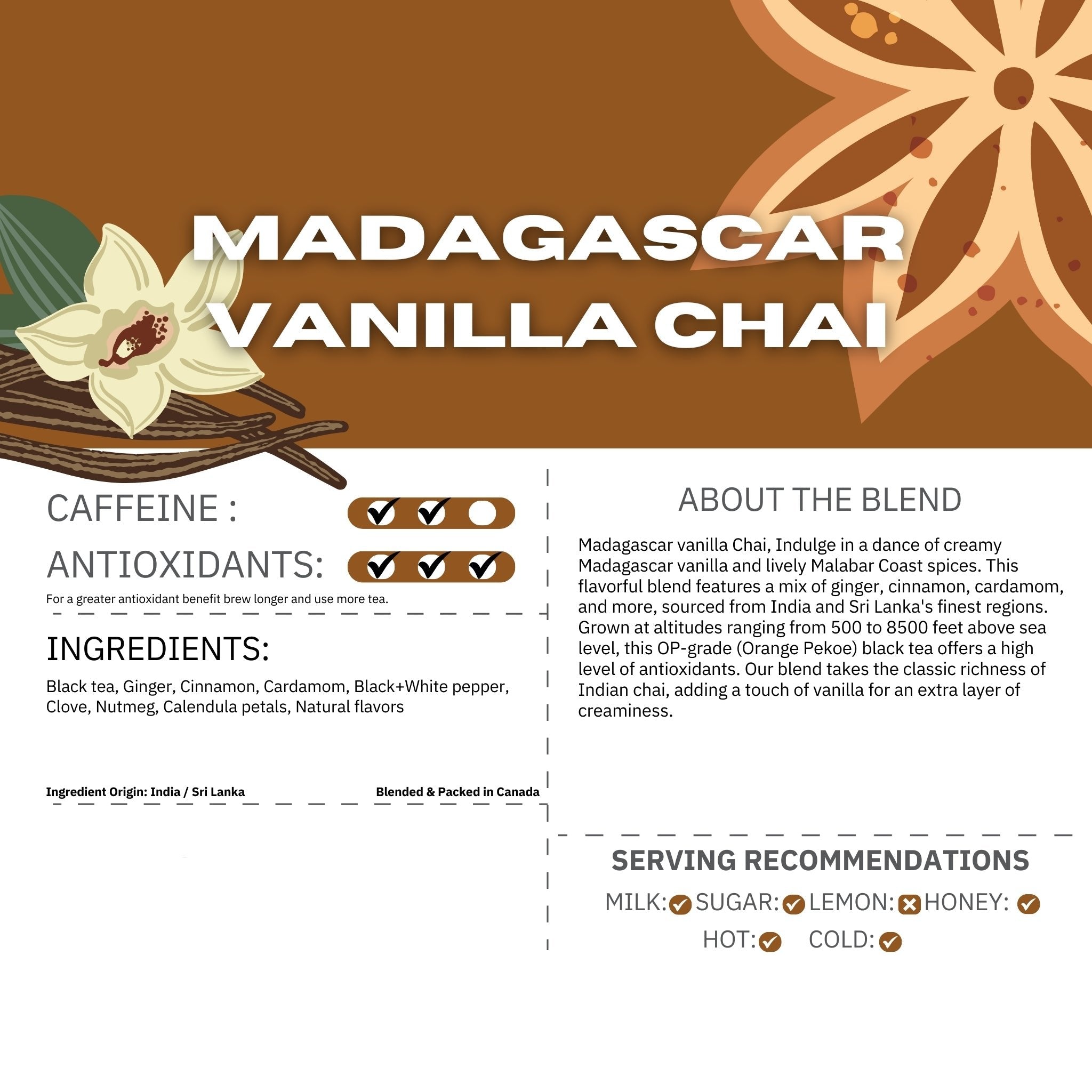 Vanilia Chai - Madagascar vanilla Chai