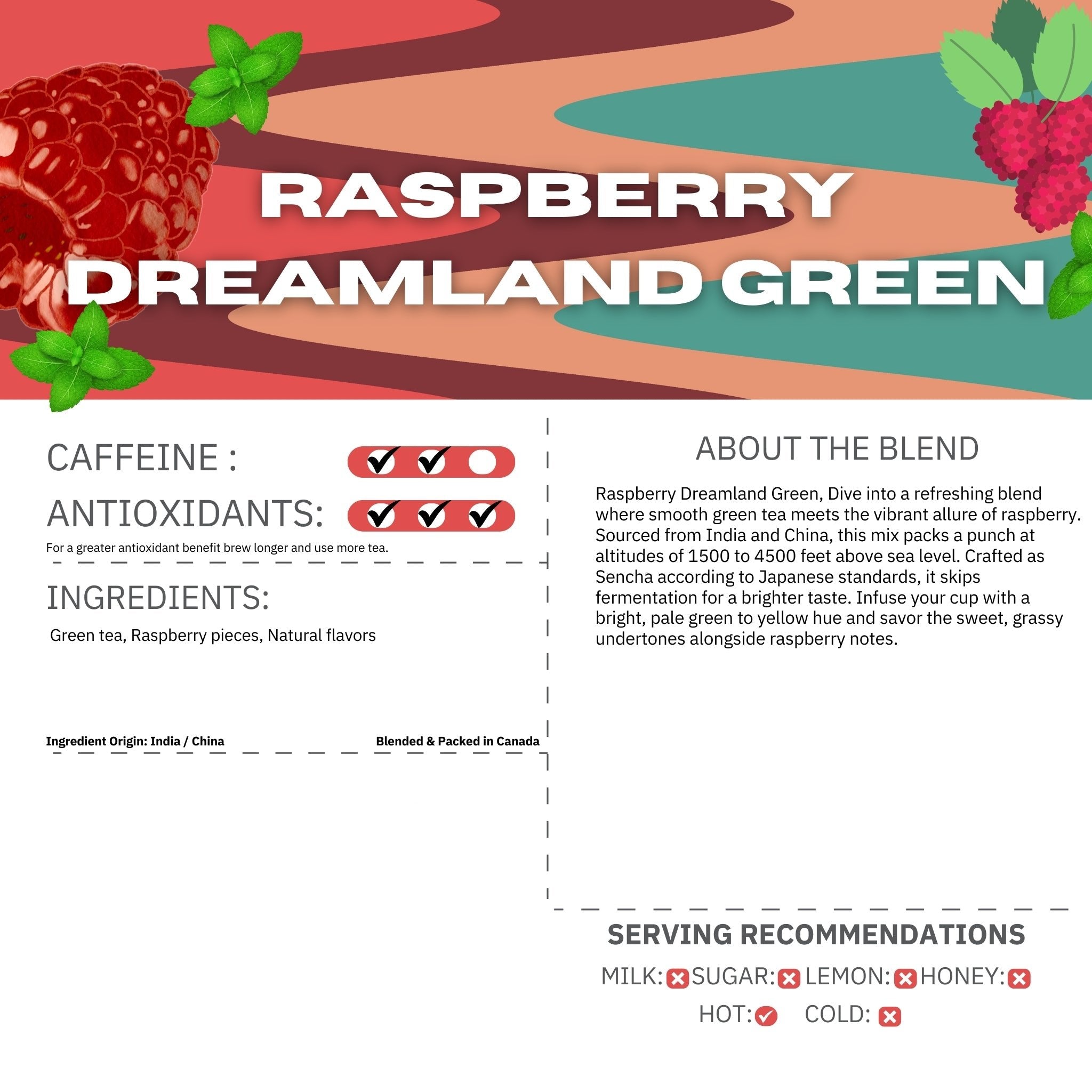 Bohemian Raspberry - Raspberry Dreamland Green