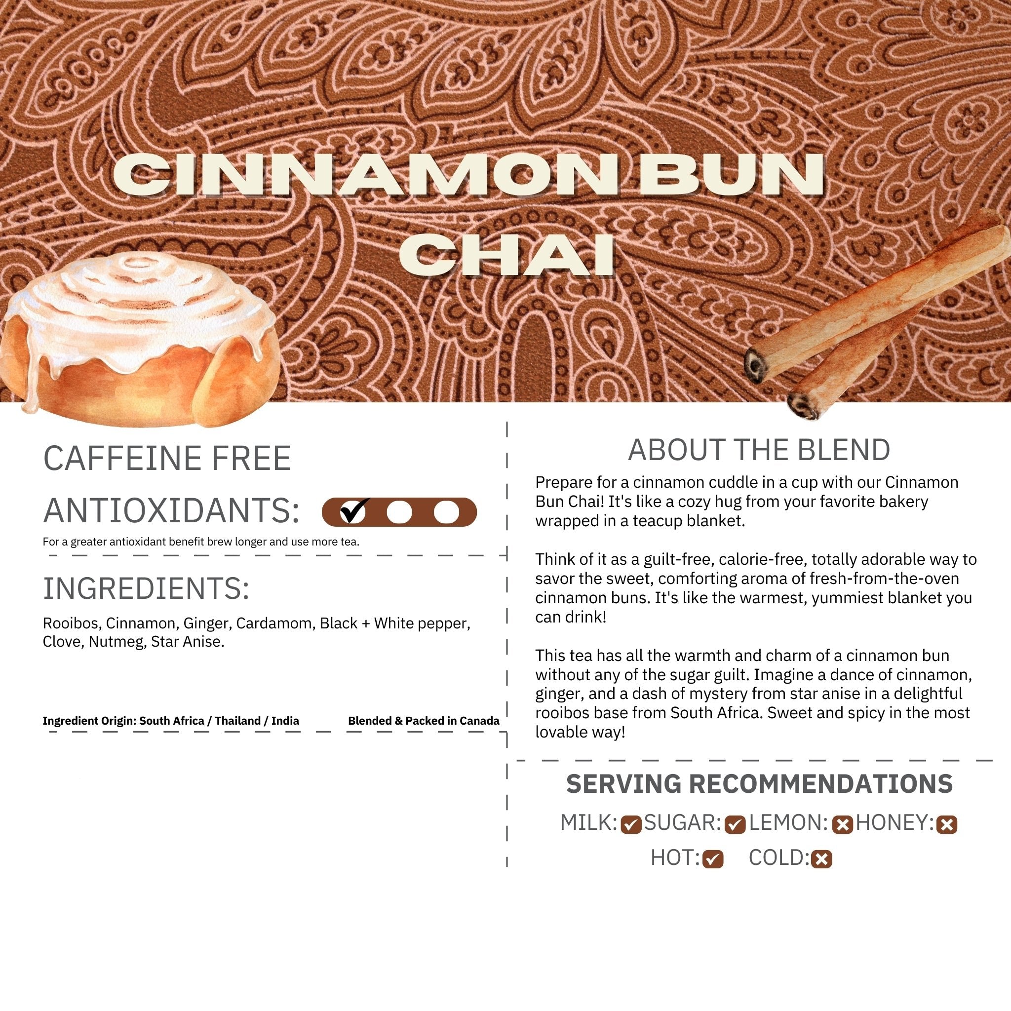 Cinnamon Bun Rooibos - Cinnamon Bun Chai